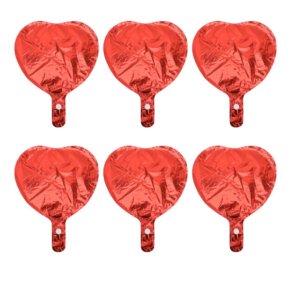50 stk røde ballonger hjerteformede lys farge aluminium film dekorativ ballong for hjemmefest bryllup