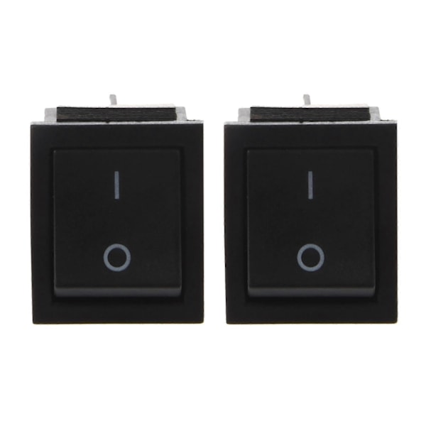 2x AC 250V 16A 4-nastainen On/Off I/O 2-asentoinen DPST Snap In -venekatkaisija 28x21mm
