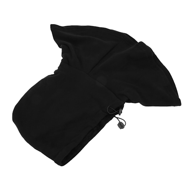 Cykelhuva Balaclava Sjal Mössa Utomhus Ridning Tjock Håll Varm Kalltålig Fleece(svart )