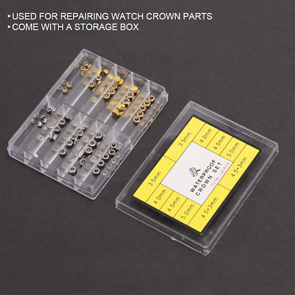 Koppar Assorted Watch Crown Delar Tillbehör Watch Repair Replacement Tool