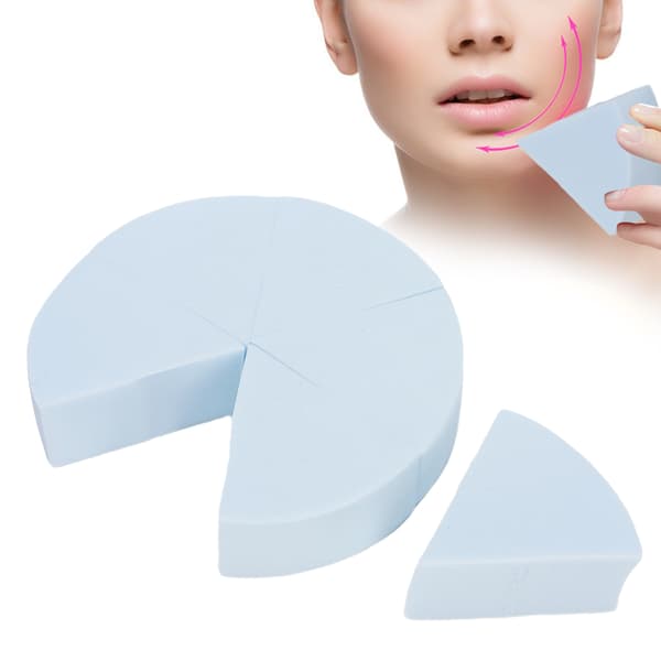 FOCALLURE 6 poser våd tør dobbeltbrug makeup puff blød concealer svamp puff #5 (blå)