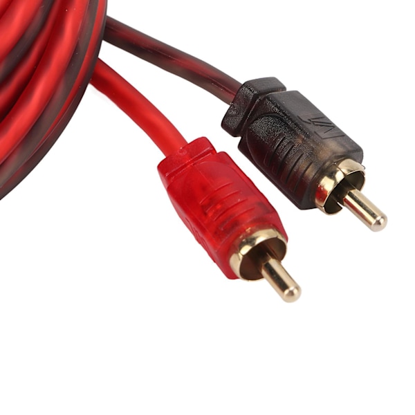 2 kpl Auton RCA-kaapeli Uros-Uros 5m Pitkä Yleiskäyttöinen Kumipäällysteinen Korkea Johtavuus Stereo Järjestelmään
