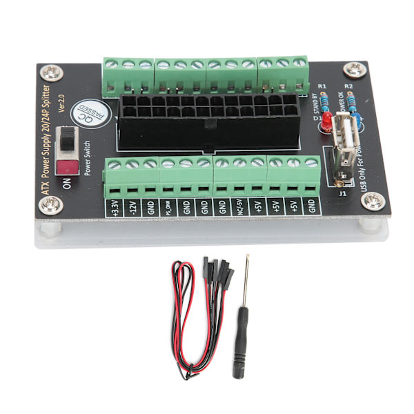 Strømkilde Breakout Board Modul Adapter Terminal Elektronisk Komponent ATX 20/24pin