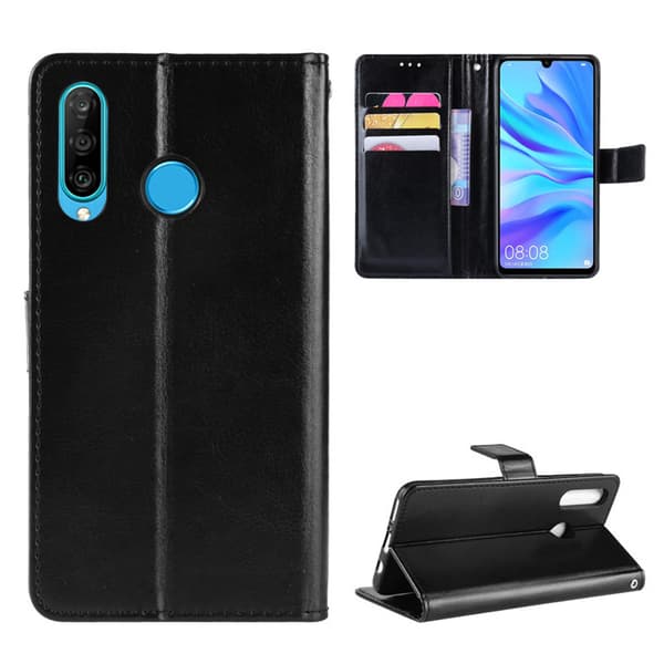 Huawei P20 Lite - Etui / Magnetisk Cover 2 i 1 - Vælg Farve! Sort Sort Black Svart