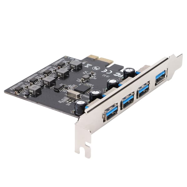 PCIE Express-adapter Superspeed 4-porter PCI-E til USB 3.0 grafikkutvidelseskort for stasjonær PC