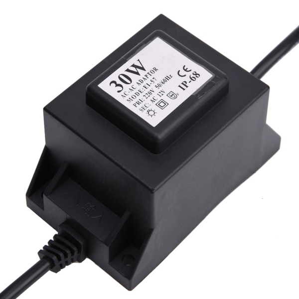 Vanntett transformator 12V utgang for LED undervannslys svømmebasseng (EU Plugg 220V)
