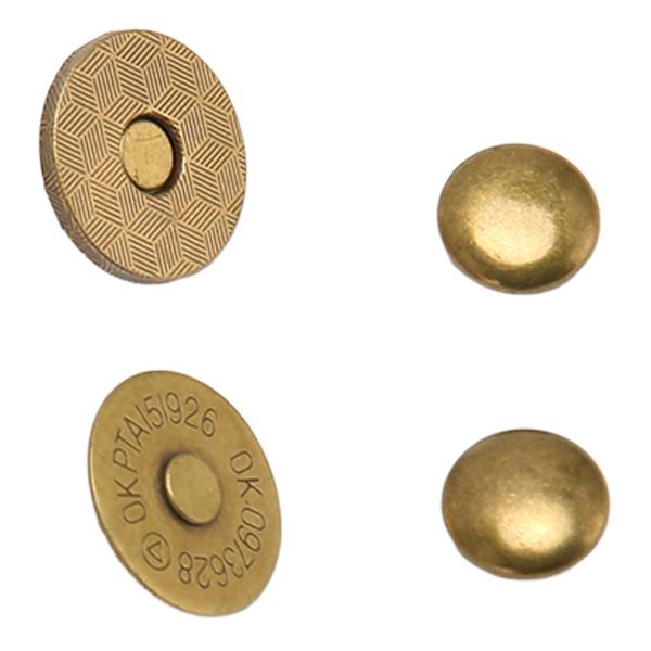 50 sarjaa magneettinapin kiinnitysnapit 18x2 mm ohut, korkeakovuus metalliseos Magneettiset kiinnikkeet kukkaro Vaatetus Pronssi
