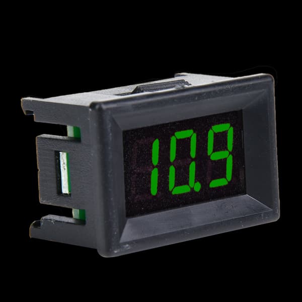 Digital Voltmeter 0.36inch To-leder DC 2.4-30V LED Display Spændingsmåler Vandtæt (Grøn)