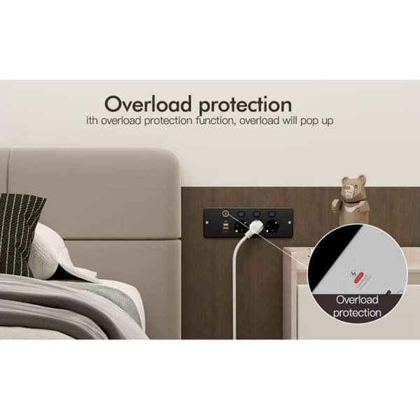 Hvit innfelt stikkontakt - europeisk standard