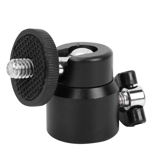 Mini kuglehovedbeslag til DSLR-kamera videokamera - 360° rotation (sort)