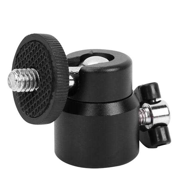 Mini kulehodefeste for DSLR-kamera videokamera - 360° rotasjon (svart)