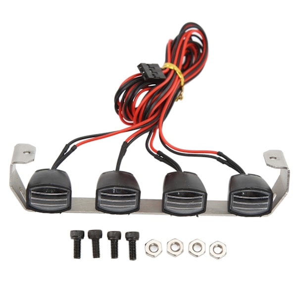 RC Ljusramp LED-lampor Fyrkantig Taklampa DIY Strålkastare för SCX10 1/10 RC Bil Crawler4 Lampor