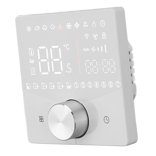 Smart digital termostat LCD fargeskjerm presis kontroll intelligent temperaturkontroller hvit
