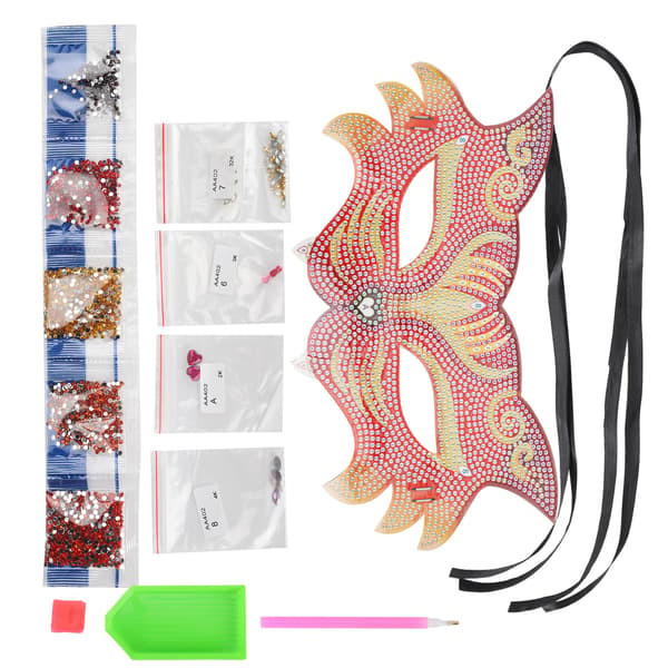 AA402 DIY Diamantmaleri Ansigtsmaske Tiger Rhinestone Billede til Pigekostumefest