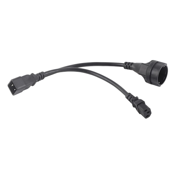 IEC320 C13 - C20 virtajohto, kertakäyttöinen vahvistus, 1 sisään 2 ulos, palonestoaine PVC-kotelo, IEC320 Y -jakokaapeli