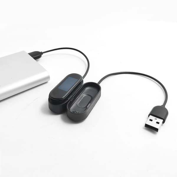 2 STK M4 Plastik Sort 4 Generations Armbånd Opladerkabel Opladningsdock til Xiaomi