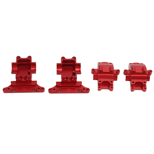Front og bakre girkasse i aluminiumlegering RC differensialhus for Traxxas LaTrax Teton rød