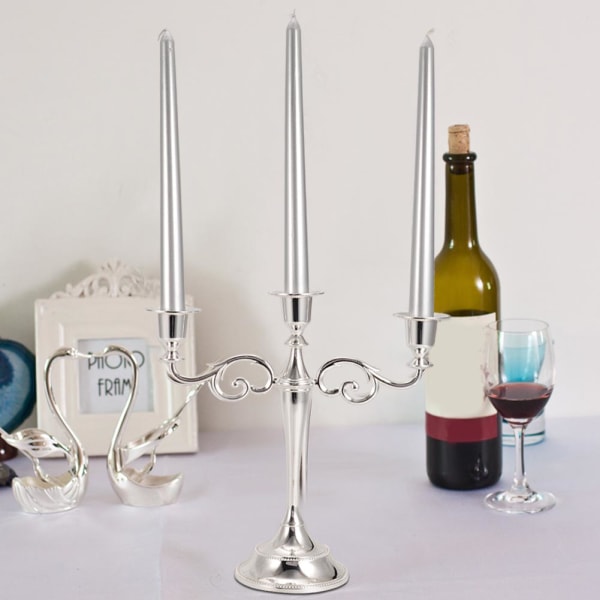 Vintage romanttiset 3-päiset kynttilänjalat hääruokapöydän koristeluun