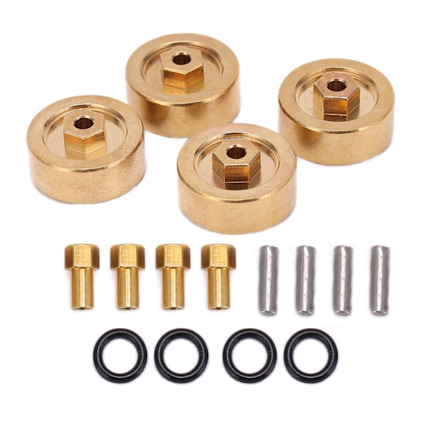 Mässing Hjulvikter Hex Adapter Hållbar RC Hjulvikt Block Motvikt Uppgradering Delar för Axial 1/24 RC Crawler Bil