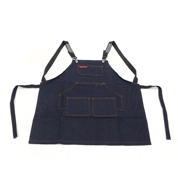 Denim Canvas -kynsien kynsien työesiliina Säädettävä Pestävä kampaamoesiliina Miehille Naisille Sininen