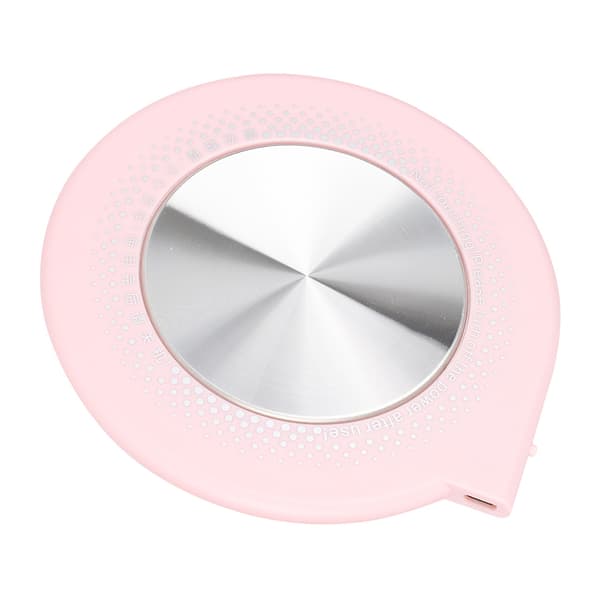 55℃ Multifunktionel USB Kop Krus Isolationsmåtte Skrivebordsisoleringspude Coaster (Pink)