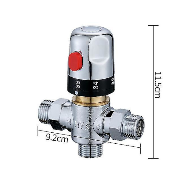 Justerbar termostatisk brusebadsventil - 20 mm interface diameter