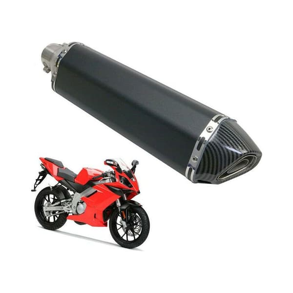 38-51mm 47cm Universal rustfrit stål motorcykel udstødning modificeret udstødning lyddæmper passer til de fleste motorcykelstilarter 1-1
