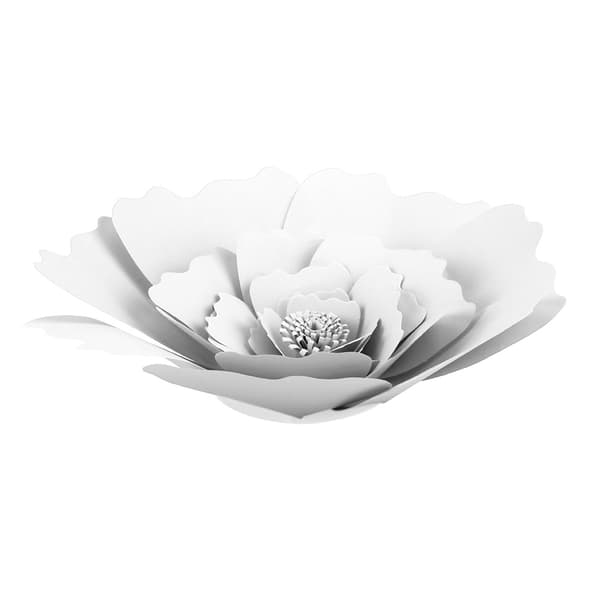 DIY Vakker Silkepapir Blomsterdekorasjon for Bursdag Bryllupsfest Hvit