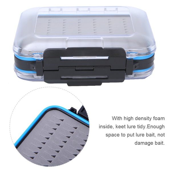 ABS Vanntett Dual Layer Fluefiske Box Fluer Case Lure Simulering Fish Agn Oppbevaring