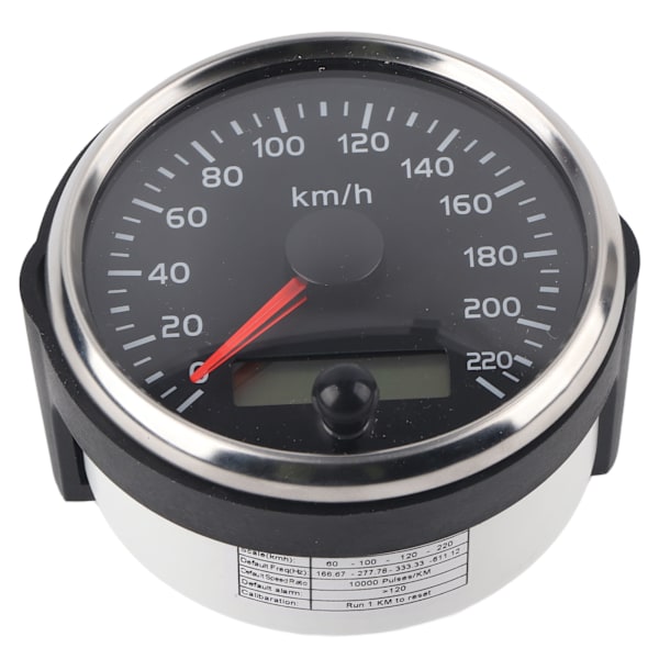 85mm nopeusmittari LCD säädettävä vedenpitävä 220KM/H 12V/24V autolle, kuorma-autolle, veneelle, moottorille