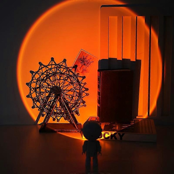 Auringonlaskulamppu - Auringonlaskun Projektio Lamppu 3 Väriä 1 Aurinkolampussa USB:llä Romanttinen Visuaalinen LED Aurinkovalo Yövalot Projektori Juhliin, Makuuhuoneen Sisustukseen