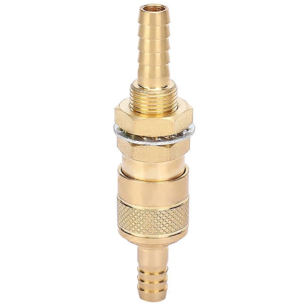 8mm Par Vattenkyld & Gasadapter Snabbkoppling Kompatibel med MIG TIG Svetsbrännare (Gul)