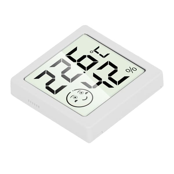 Rumstermometer och fuktighetsmätare Hushåll Hög noggrannhet Mini Digital Termometer Hygrometer Vit