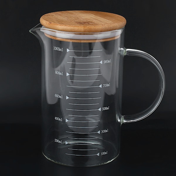 300 ml husholdning transparent varmebestandigt glaskop med te låg