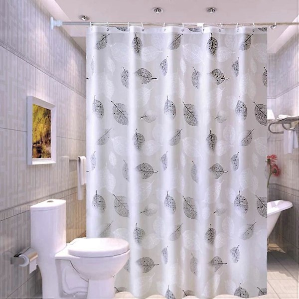 Bruseforhæng til badeværelse 180 x 200 cm 100% PEVA - Vandtæt bruseforhæng, 3D-effekt, miljøvenligt design, rustfri øjer, ideel til badekar og brusere