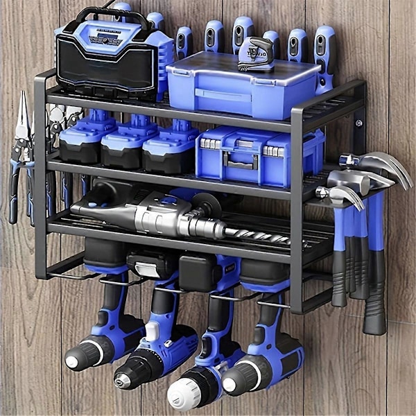 Metallveggmontert verktøyholder, elektrisk drillholder