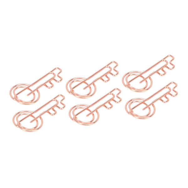 100 stk papirklips metall rosegull farge Urheen Design binders for kontorskole
