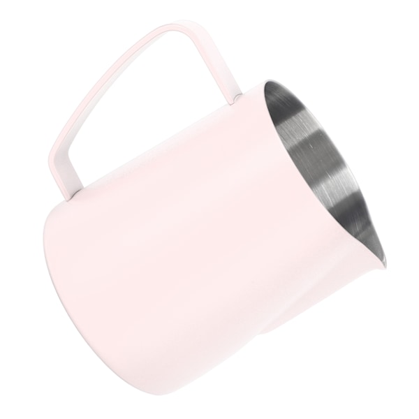 Melkeskummerkanne med spiss tut for skumming av kaffe, 310 ml, 304 rustfritt stål med innvendig skala, rosa