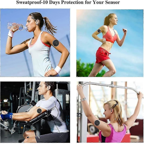 Freestyle Libre Sensorbeskyttelse - Svettetette CGM-sensorer Selvklebende lapper (Gratis frakt) Svart 10 stk