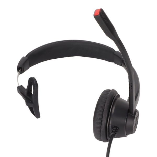 USB Business Headset Enkelsidiga hörlurar Stöder Högtalarvolymjustering Mic Mute Volym One Key Mute