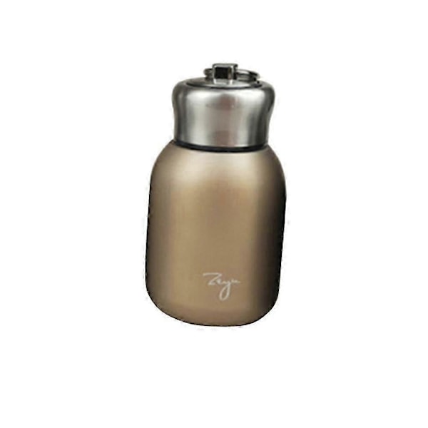 300ML Trendiga Mini Kaffetermosar Härlig Rostfri Termos Bärbar Resevattenflaska Koppar guld