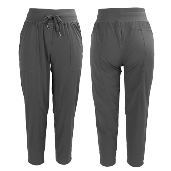 Dame Fitness Joggere Vaskbar Blød Åndbar Snøre Sweatpants til Løb Udendørs Aktivitet (Grå) XL