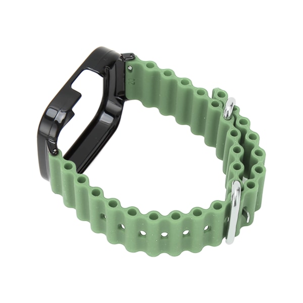 2 i 1 watch Case Silikon Justerbart case för Redmi Watch 3 ljusgrön
