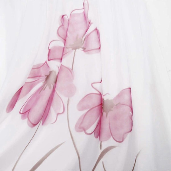 Stykke Gardinsjal Gardin Print Blomster Gardin for Stue Soverom Løkke Sjal (Bredde 150cm Høyde 270cm, Rosa)