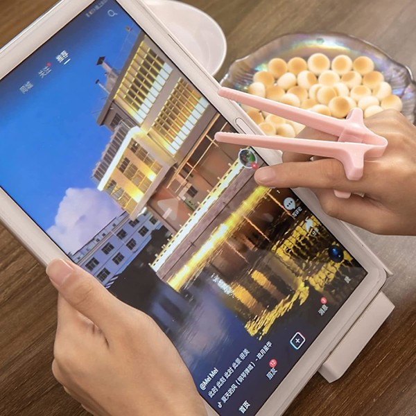 9,5*3cm Gamer Finger Ätpinnar, Finger Ätpinnar, Snacksmat Tänger, Plast Snacks Ätpinnar, Plast Mat Tänger, Lazy Helper Ätpinnar, Finger Ätpinnar