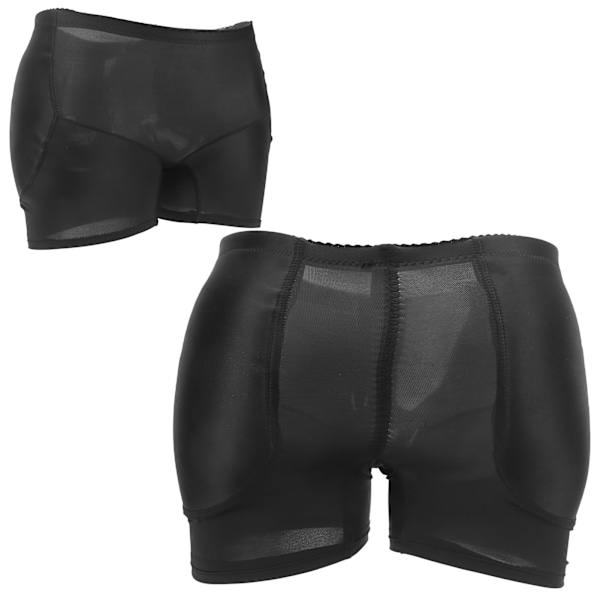 Kvinnors höftstöd lyft trosor mjuka andningsbara vadderade rumpa kropp forma underkläder svart 4XL