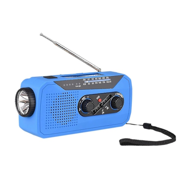 Katastrofförebyggande Ficklampa Radio Solcellsladdning Nödradio 2000mah SOS-varning