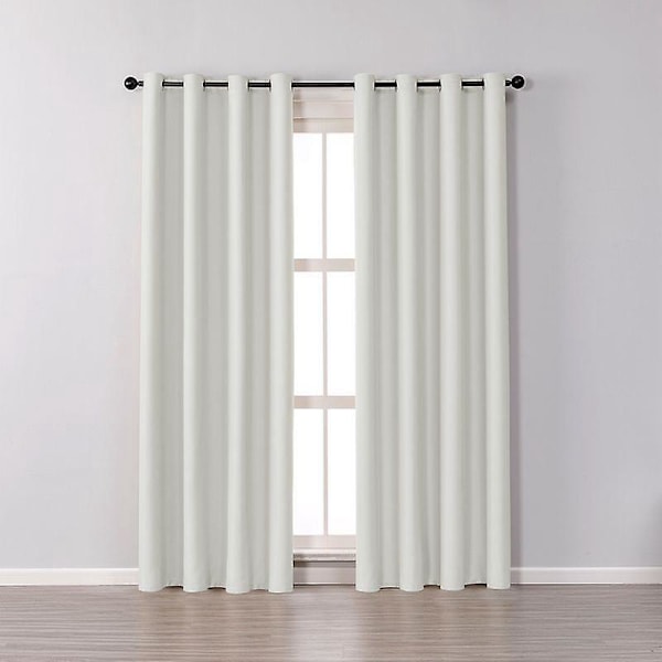 Vit Mörkläggningsgardiner för Fönster - 52 x 84 Tum (2 Paneler) för Vardagsrum