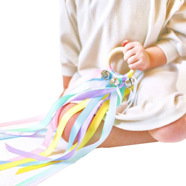 Handband Kite Träring Ljusa Färger Pedagogisk Sensorisk Leksak Band Streamer Kite för Lekrum Dans Typ 4 (med Klocka)