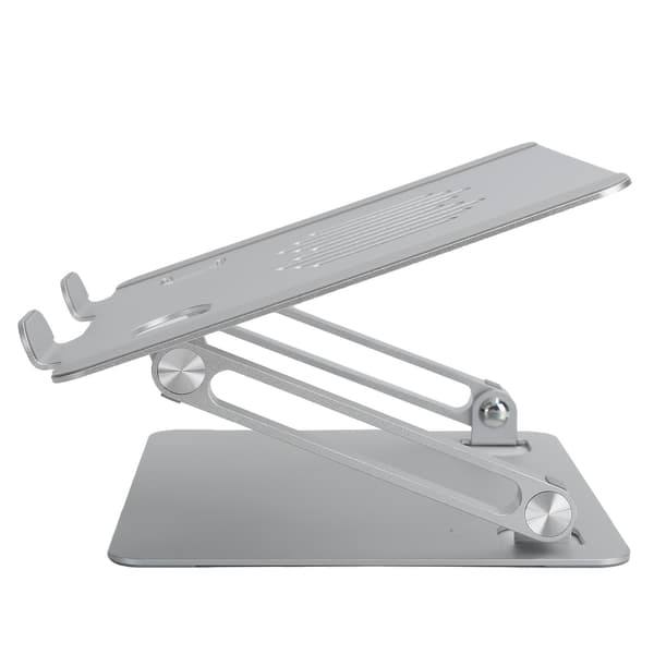 Bärbar datorställ hopfällbart bärbart förvaringsställ i aluminiumlegering silver för 11-15,6 tum